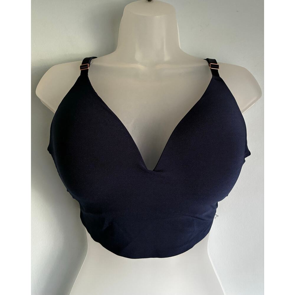PINK Victoria's Secret Bra Wireless Push Up Navy Medium-DD